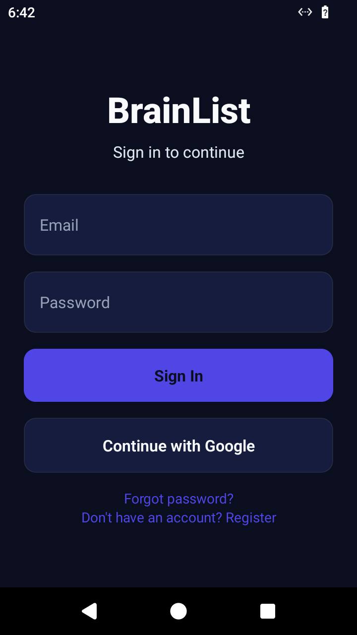 A real frame: BrainList running on an Emutize cloud device